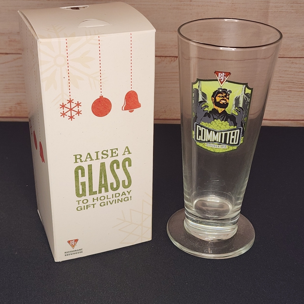 BJ's Committed Beer Glass